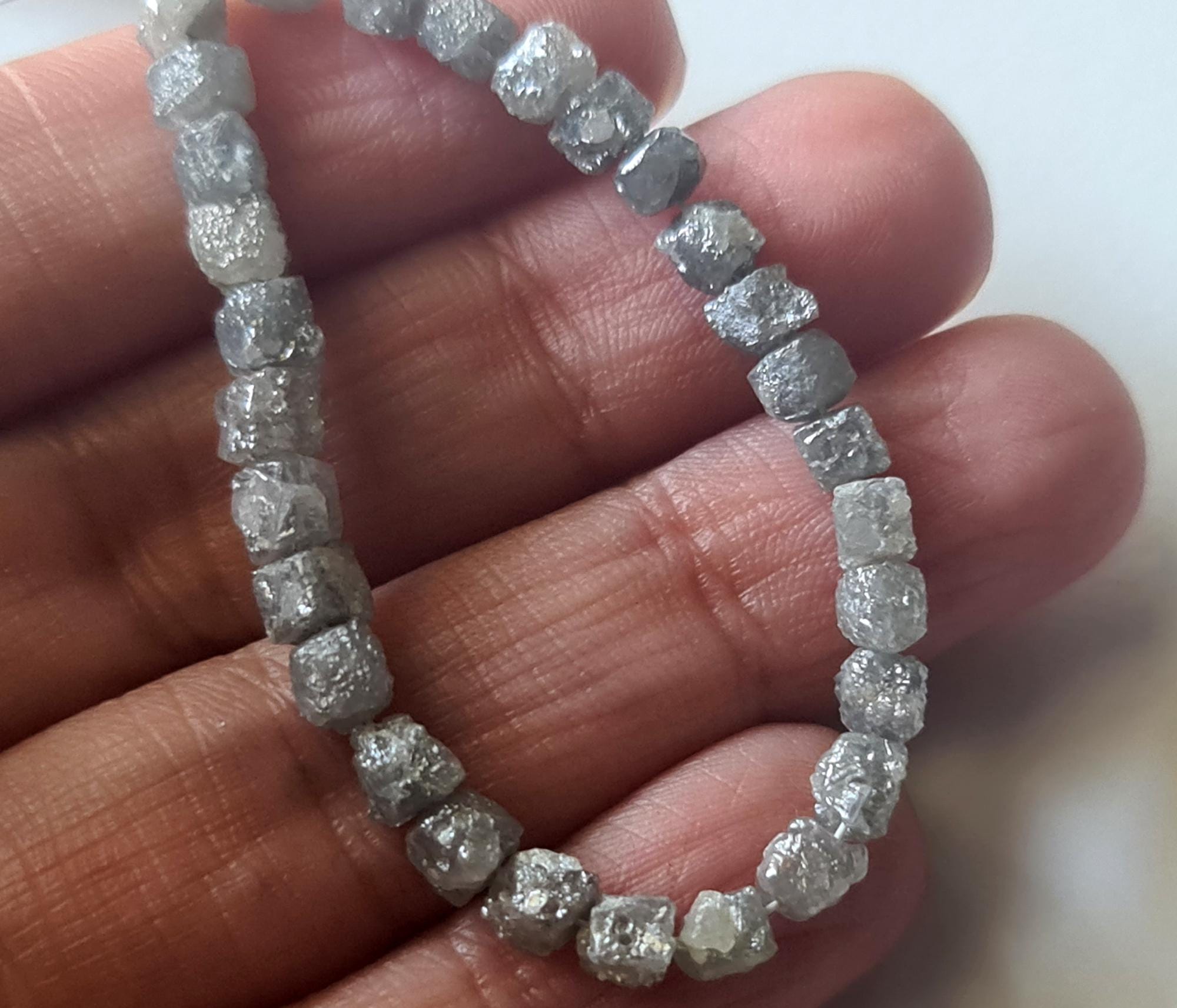 10 Perles De Diamant Brut Non Taillées Multicolores - Naturelles D'Afrique Du Sud