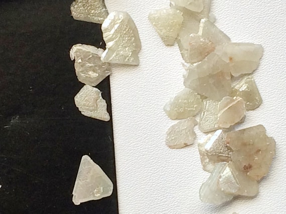 5-6mm White Diamond, White Rough Diamond Slices, White Natural Rough Diamond, Raw Uncut Diamond Slices For Jewelry (1CT To 5CT Options)