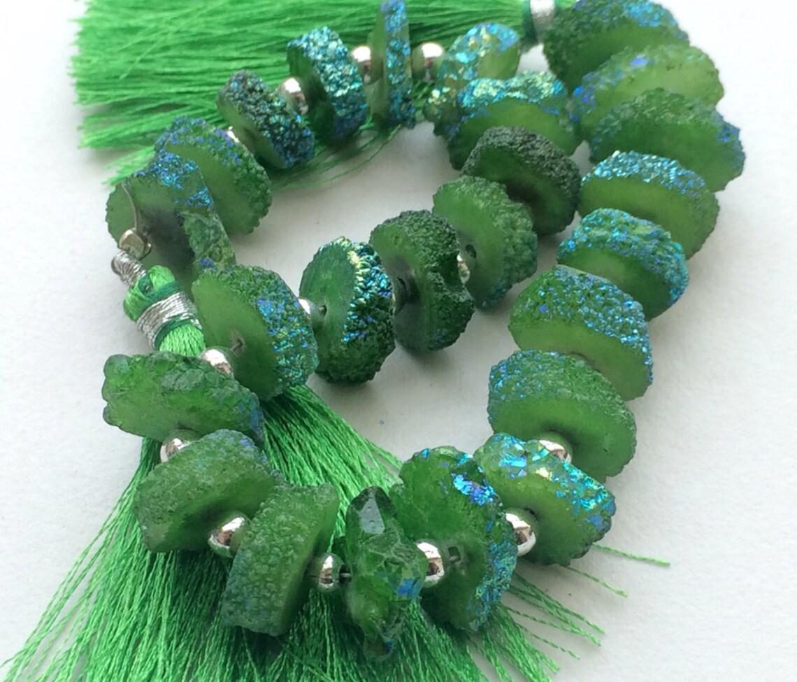 1215mm Green Solar Quartz Rough Solar Quartz Colored Slices Etsy