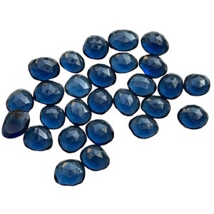15-17mm Sapphire Blue Hydro Quartz Color Flat Back Cabochons - Etsy