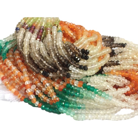 Spinell Edelsteinkette Multicolour Facettiert 46 Cm Lang Edelsteink