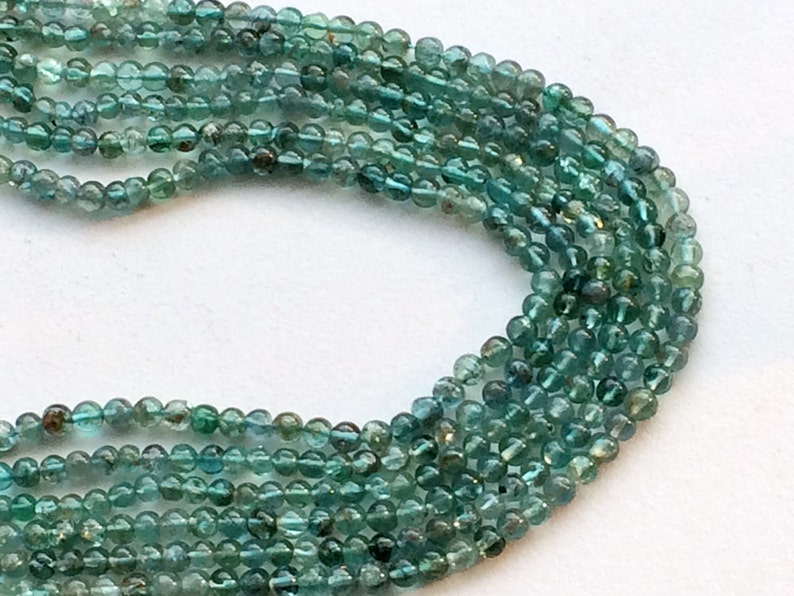 4-4.5mm WHOLESALE 5 Strands Green Apatite Beads Green Apatite Plain Round Beads RAMA139 Green Apatite Necklace