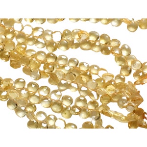 7.5mm Citrine Faceted Heart Briolettes, Citrine Heart Beads, Natural Citrine for Jewelry 12Pcs To 48Pcs Options AGA111 image 4