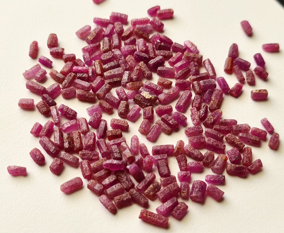 Ruby Stone Stick 5-9mm Ruby Raw Stones, Natural Loose Ruby Rough Sticks, Rough Ruby ...