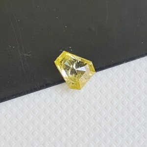 Yellow Shield Diamond, Natural Yellow Diamond Shield For Ring, Loose Diamond Shield Pendant, Diamond Shield for Engagement Rings, 4.8x4.3mm image 3