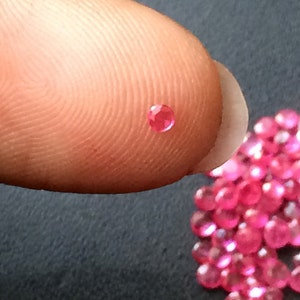 2.5-3mm Ruby Round Cut Stones, Natural Loose Ruby Gems, Faceted Ruby ...