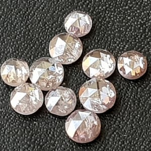 Pink Rose Cut Diamond, RARE 2mm Natural Rose Cut Diamond Cabochon, Beautiful Faceted Diamond, 1 Pc Loose Rose Cut Diamond For Jewelry-PPD8