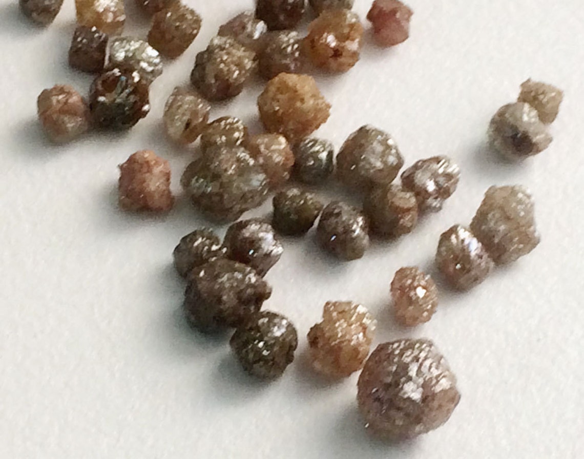 3-6mm Brown Rough Diamond Rondelles, Brown Raw Diamonds, Loose Diamonds ...