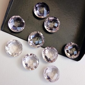 12mm Pink Amethyst Round Double Side Faceted Gemstones, 9 Pcs Natural Round Faceted Pink Amethyst, Loose Pink Amethyst For Jewelry - ANG113x