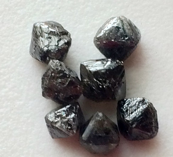 5-6mm Black Rough Diamond Crystal, Black Raw Diamond Crystal
