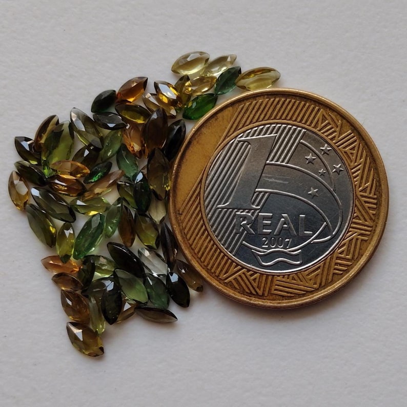5-7 mm Turmalinschliffsteine, Multi-Turmalin Marquise Lose Edelsteine, facettierte Turmalin-Edelsteine für Schmuck (5Cts bis 10Cts Optionen) - PC23 Bild 4