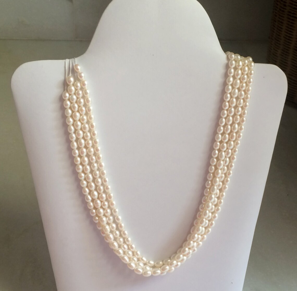 6.5mmx5.5mm Natural Pearls, Natural Fresh Water Rice Pearls, Ivory ...