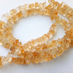 8-10.5mm Raw Citrine Stones, Natural Loose Raw Gemstone, Citrine Rough Beads, Citrine Rough Nuggets For Jewelry 13 Inches - DVP40