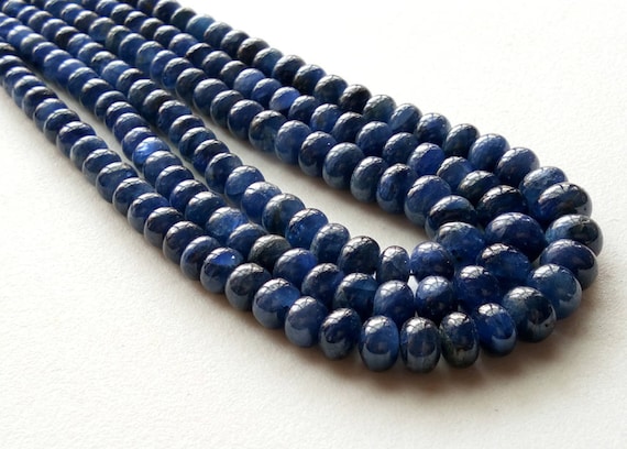 5 Strands Natural Tundru Saphire Rondelle Faceted Gemstone Beads 13 Inch Strand 3mm