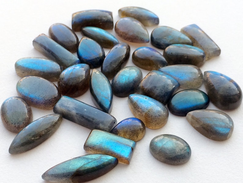 13-25mm Labradorite Plain Cabochons, Labradorite Flat Back Mix Cabochon, Labradorite Gemstones For Jewelry 5Pcs To 10pcs Options NNP662 image 3