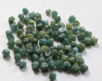 3-3.5mm Green Raw Diamond, Green Rough Diamond, Green Uncut Diamond, Perfect for Bezel and Prong Setting (5Pcs To 10Pcs Options) - PPD859