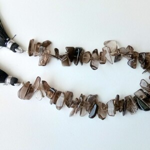 9-15mm Smoky Quartz Rough Bead, Natural Loose Raw Smoky Quartz Gemstone, Smoky Quartz Rough Beads, Smoky Quartz Rough Nugget 8 Inch - PDG161