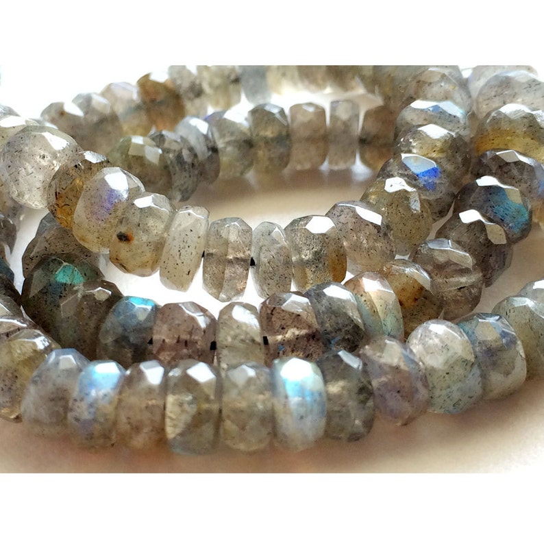 6mm Labradorite Faceted Rondelle Beads Blue Fire Gem Stone - Etsy