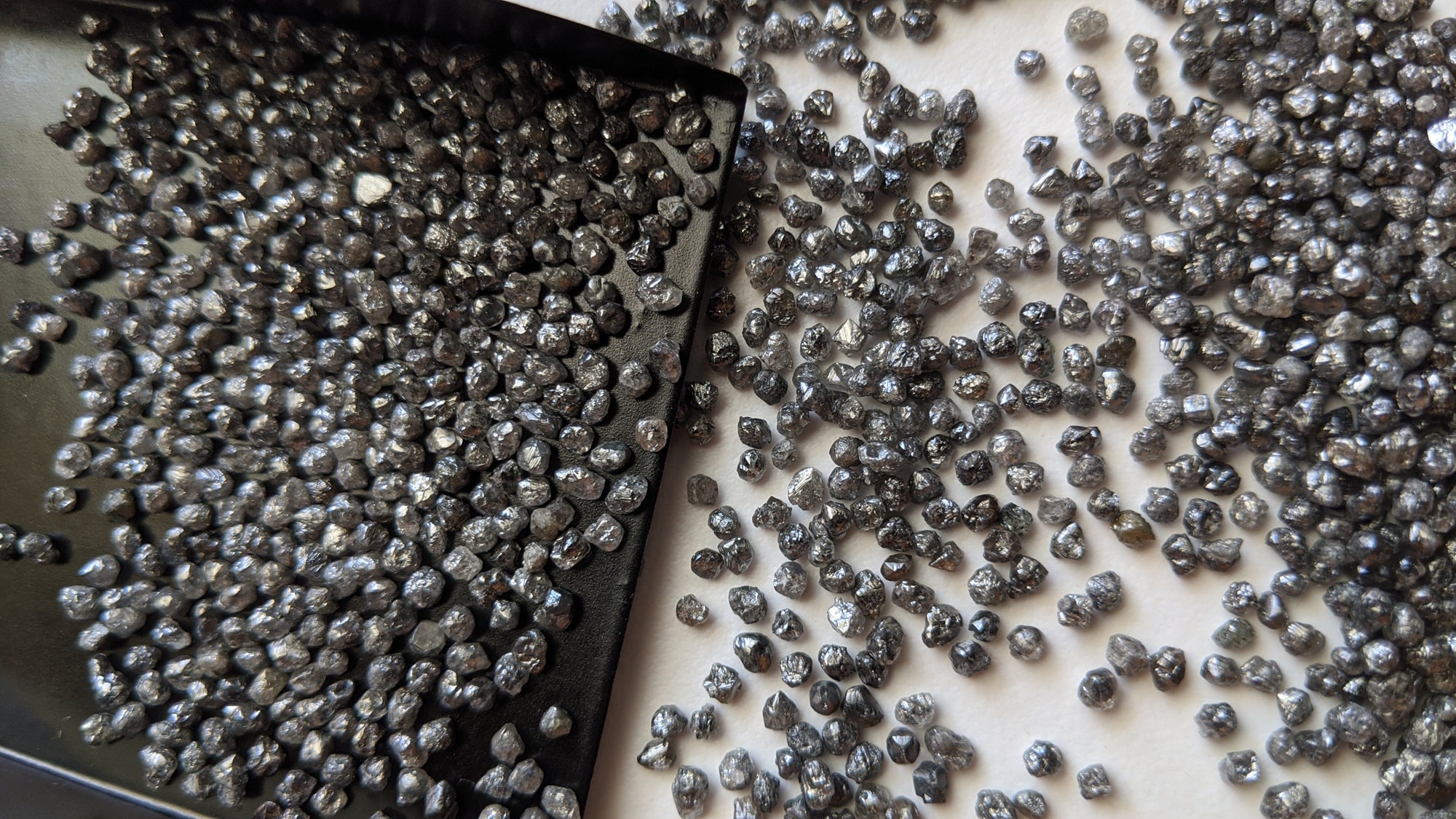 2-2.5mm Raw Black Diamond, Natural Rough Black Diamond, Loose Black Diamonds, Uncut Raw Diamonds for Jewelry (1Ct To 10Ct Options) - PPD738