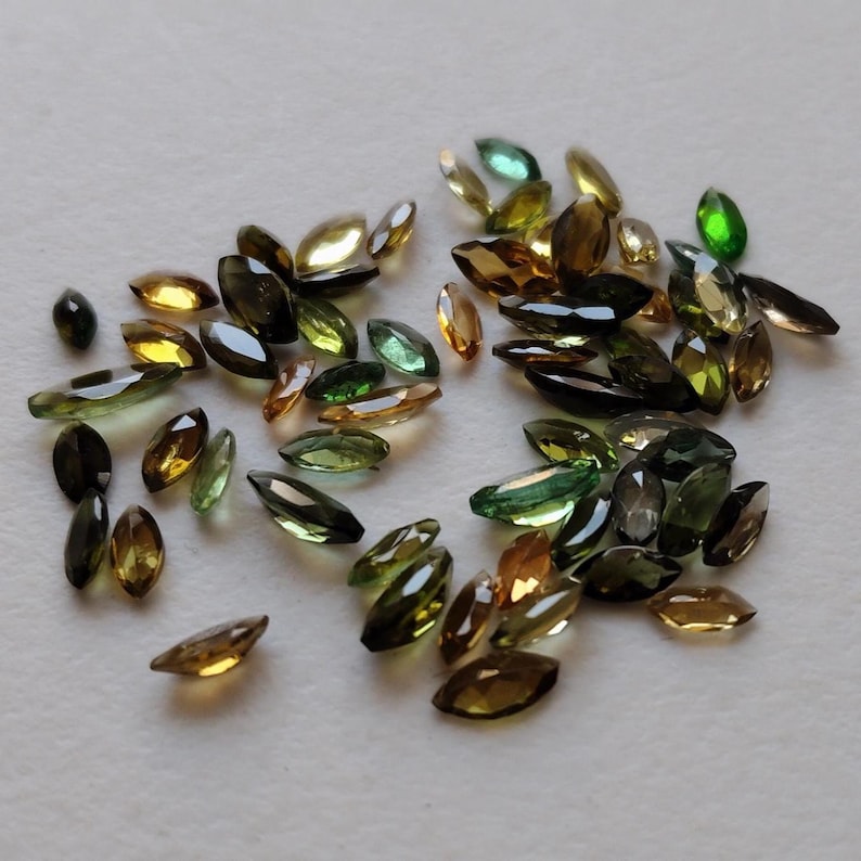 5-7 mm Turmalinschliffsteine, Multi-Turmalin Marquise Lose Edelsteine, facettierte Turmalin-Edelsteine für Schmuck (5Cts bis 10Cts Optionen) - PC23 Bild 1