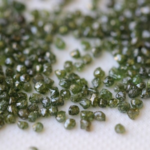Green Diamond, Green Rough Diamond, Green Raw Uncut Diamond Perfect for Bezel and Prong Setting, Loose Diamond 1.5-2mm (1ct To 2Ct) - PDD495
