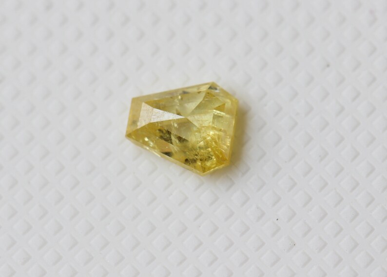 Yellow Shield Diamond, Natural Yellow Diamond Shield For Ring, Loose Diamond Shield Pendant, Diamond Shield for Engagement Rings, 4.8x4.3mm image 7