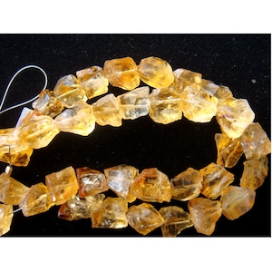 11-15mm Each Raw Citrine Crystal, Loose Raw Gemstone, Citrine Rough Nuggets, Polished Nuggets, 5 Pieces Approx - CRN1