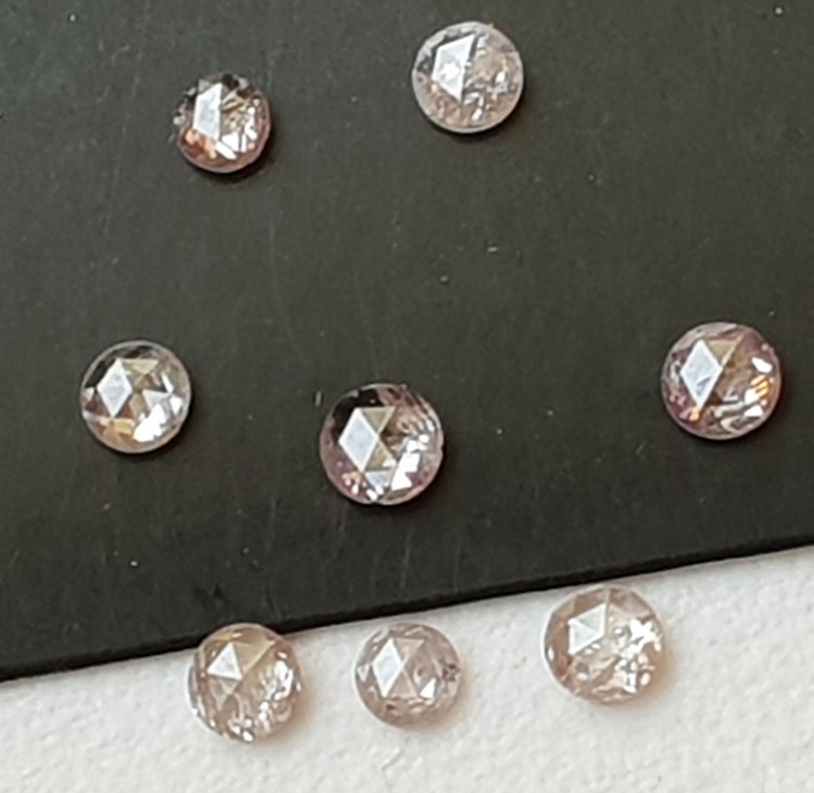 Pink Roses Cut 2.4mm-2.5mm Pink Rose Cut Diamond Rare Natural Rose Cut | Etsy