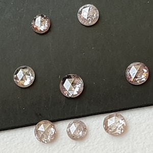 Pink Rose Cut Diamond, CONFLICT FREE 2.6-2.7mm Rare Natural Beautiful Loose Faceted Diamond, 1 Pc Rosecut Diamond For Jewelry-PDD435