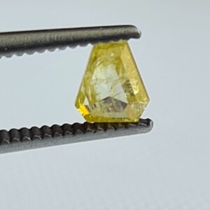 Yellow Shield Diamond, Natural Yellow Diamond Shield For Ring, Loose Diamond Shield Pendant, Diamond Shield for Engagement Rings, 4.8x4.3mm image 4