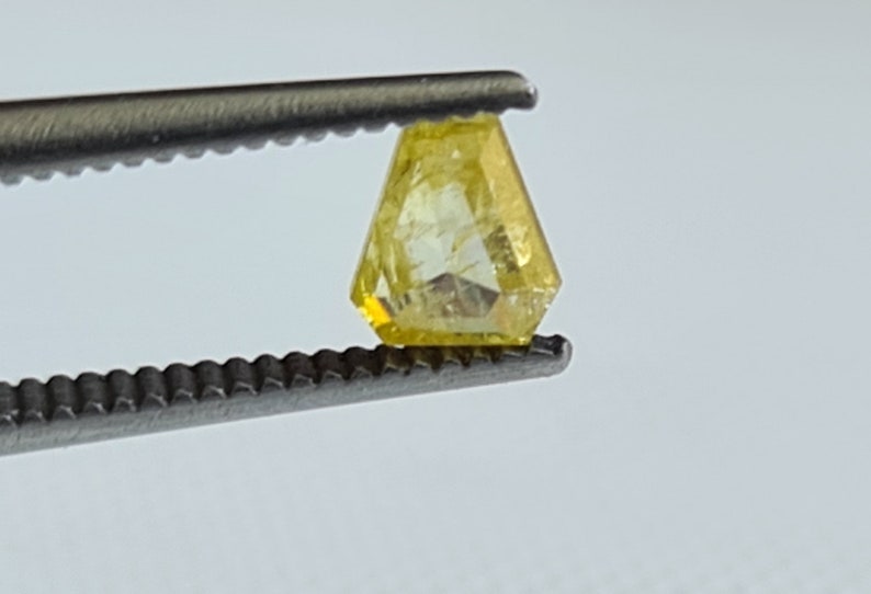 Yellow Shield Diamond, Natural Yellow Diamond Shield For Ring, Loose Diamond Shield Pendant, Diamond Shield for Engagement Rings, 4.8x4.3mm image 4