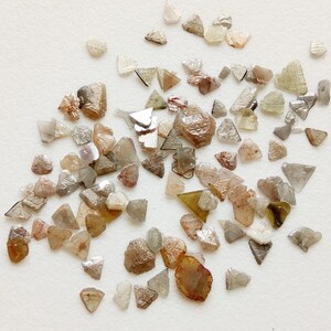 3-6mm Fancy Rough Diamond Slice, Natural Mix Brown & Grey Raw Diamond Slice, Raw Uncut Diamond Slices For Jewelry (1CT TO 5CT Options)