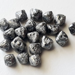 7-9mm Grey Rough Diamond Crystal, Grey Raw Diamond Crystal, Uncut Diamond, Loose Diamond, Diamond Octahedron For Jewelry (1Pc To 2Pc)-PDD1