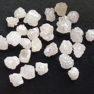 3.5-5mm White Rough Diamond, White Raw Diamond, Uncut Diamond, Loose White Diamond, Conflict Free Diamond For Jewelry 5Pc To 10Pc DDP172 image 1