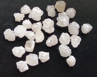 Diamante blanco en bruto de 3,5-5 mm, diamante blanco en bruto, diamante sin tallar, diamante blanco suelto, diamante libre de conflicto para joyería (5 a 10 piezas) - DDP172