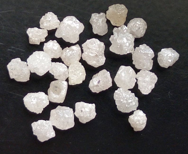 3.5-5mm White Rough Diamond, White Raw Diamond, Uncut Diamond, Loose White Diamond, Conflict Free Diamond For Jewelry 5Pc To 10Pc DDP172 image 1