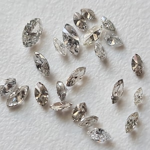 Salt And Pepper Diamond, CONFLICT FREE 2.5x1.4-2x4mm, Marquise Shaped Diamond, Clear Salt And Pepper Diamond For Jewelry (1Pc To 5Pc)-PPKJ50