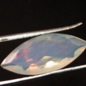 6.2x13.7mm Huge Ethiopian Opal, Marquise Faceted Opal, Fancy Cut Stone, Faceted Cabochon, Fire Opal, Opal For Jewelry 1.10 Cts - KS4153