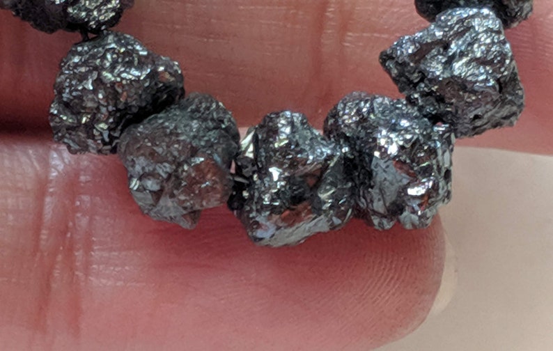 78mm Raw Black Diamond Beads Huge Rough Black Diamond Beads Etsy