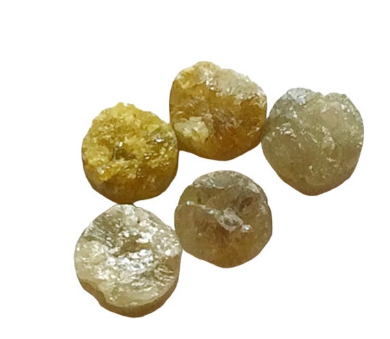 5-6mm Yellow Rough Diamond Discs, Natural Yellow Diamond Tyre