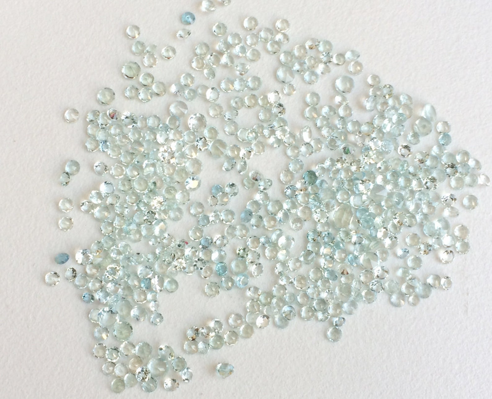 24mm Aquamarine Round Cut Stones Faceted Loose Aquamarine Etsy