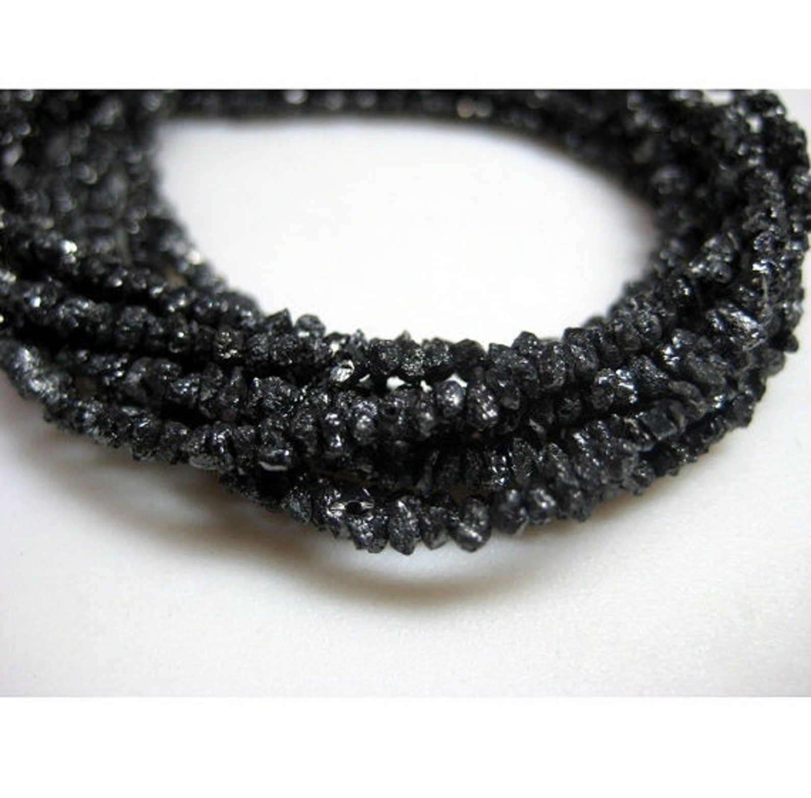 Rough Black Diamonds Raw Uncut Diamond Beads 2mm To 3mm Etsy