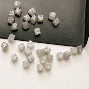 1-1.5mm Grey Rough Diamond Box Cubes, Natural Grey Raw Diamond, Loose Diamond Box Cubes, Undrilled Diamonds, Uncut Diamond (1Ct TO 10Ct)