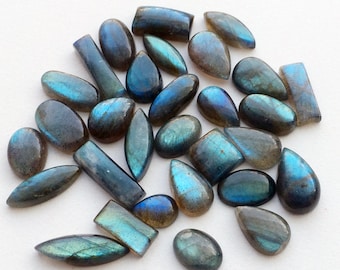 13-25mm Labradorite Plain  Cabochons, Labradorite Flat Back Mix Cabochon, Labradorite Gemstones For Jewelry (5Pcs To 10pcs Options) - NNP662