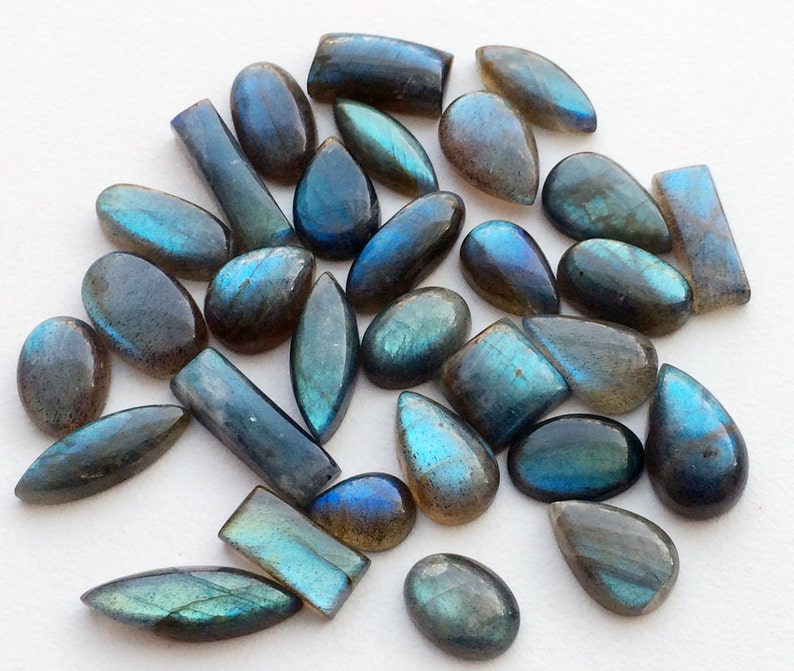 13-25mm Labradorite Plain Cabochons, Labradorite Flat Back Mix Cabochon, Labradorite Gemstones For Jewelry 5Pcs To 10pcs Options NNP662 image 1