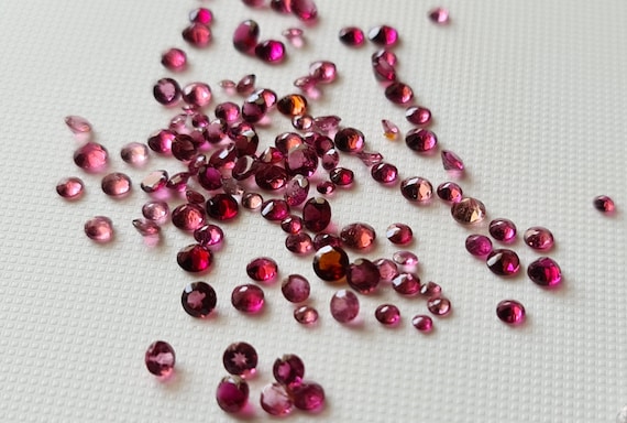 2-3mm Pink Tourmaline Round Cut Gemstones, Natural Loose Pink Tourmaline Solitaire / Brilliant Cut For Jewelry (5Pcs To 25Pcs Options)