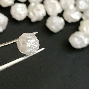 4-6mm White Grey Rough Diamond, White Grey Raw Diamond, Uncut Diamond, Loose White Diamond, Conflict Free For Jewelry (1Pc To 50Pcs)- DS3302