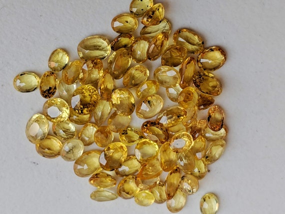 2x3mm - 3x5mm Yellow Sapphire Cut Stones, Natural Yellow Sapphire Mix Shape Stones, Loose Yellow  Sapphire For Jewelry (1Ct To 5Cts Options)