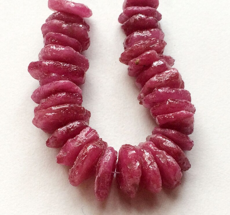 1318mm Ruby Rough Strand Ruby Glass Filled Beads Rough Ruby Etsy