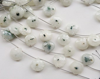 19-22mm Natural Solar Quartz Beads, Solar Quartz Faceted Heart Briolettes, Stalacite, Solar Quartz For Necklace, 6 Pcs in 8 Inch - AGA82